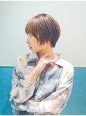 ハンサムショート/丸みショートボブ/20代30代40代50代/顔周り