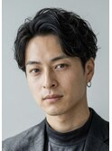 アップバング×フェザーパーマ【メンズパーマ表参道渋谷原宿】