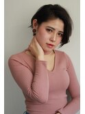 20代30代40代50代 色っぽふんわりショートの重軽ウェーブヘア♪