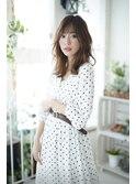 小顔効果セミロング
