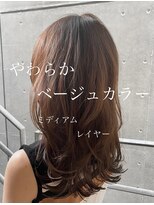 ヨシンモリ/マロンベージュ/レイヤー/涼しげヘア20代30代