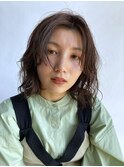 ミディアムほつれウェーブ