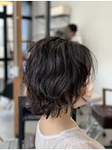 ☆Mel発☆ブルーブラウン☆波ウェーブ☆外ハネ☆美髪☆こなれ
