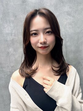 ロンド ストラーダ 心斎橋(Lond strada) 韓国前髪顔周りロング×インナーグレージュ[心斎橋/髪質改善]