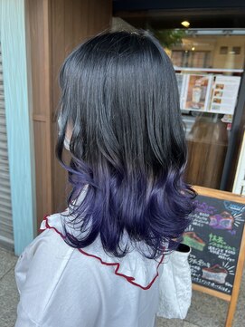 カフェアンドヘアサロン リバーブ(cafe&hair salon re:verb) 寒色系グラデーションカラー☆