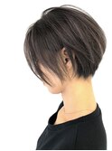前髪マチルダボブピンクベージュインナーグレージュ