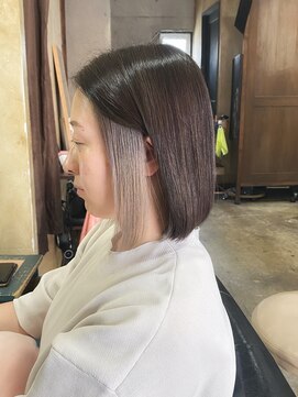 トト 船橋店(toto.) 黒髪/グレーベージュ/レイヤーロング/前髪パーマ[西船橋/津田沼]