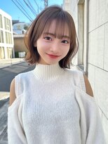 レイリー 原宿 表参道(Rayreee)&nbsp;くびれレイヤー小顔ミディアム/シースルー前髪/オリーブベージュ