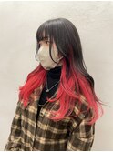 赤髪/インナーカラー