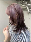 【木原】ルーツカラーデザインカラーラベンダーグレージュ