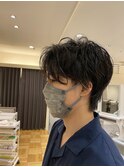 センターパート/メンズパーマ/メンズカット/ショートカット
