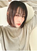 ボブ/前下がりボブ/シースルーバング/髪質改善/酸性ストレート