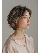 テラス 銀座(terrace)&nbsp;★明るめグレージュの大人レイヤーボブ