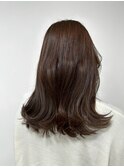 外ハネ波ウェーブ×20代ダークナチュラルブラウン