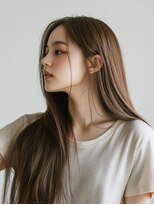 エダ 鎌倉(edA.) 小顔ロング＃髪質改善＃白髪ぼかし＃鎌倉＃40代＃グレージュ