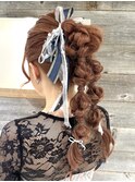 結婚式ヘアアレンジ ツインポニー【肥田亜沙美】