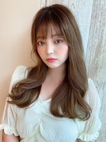 ラルユー 金山(LallYou)&nbsp;後れ毛が可愛い顔周りハイレイヤーロングチェリーブラウン