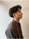 松本緩めシャドウパーマ波巻きパーマツイストスパイラルパーマ