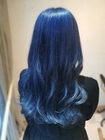 ソワバイアロマヘアー(soi by AROMA hair) ハイトーン/ブルー/ブルーブラック/ブリーチ/青/透明感カラー