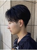 ニュアンスパーマ/メンズカット/センターパート/波巻きパーマ