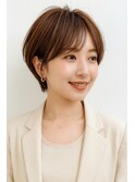 ショートカット・レイヤーカット×白髪ぼかし