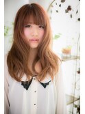 大人可愛い☆10代20代★艶感ストレート×透明感ナチュラルカラー