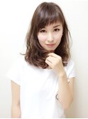 お手入れ簡単パーマ☆眉上ななめ前髪
