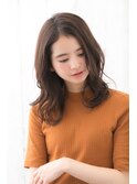 くびれミディ/モーブカラー/美髪/伸ばしかけ/大人かわいい