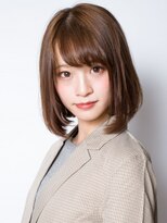 クアトログランシュ ひたちなか店(QUATRO×GranCieux)&nbsp;厚めバングがかわいい内巻きワンカールフェミニンボブ