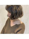 ふわっと。ベージュ×ボブ