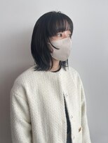 トップヘアーヒルズ 安城(TOP HAIR HILLS)&nbsp;伸ばしてる最中は顔まわりを可愛くデザイン。/アッシュブラック