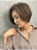 浦和ショートヘアショートカット白髪ぼかし白髪染めボブ40代50代