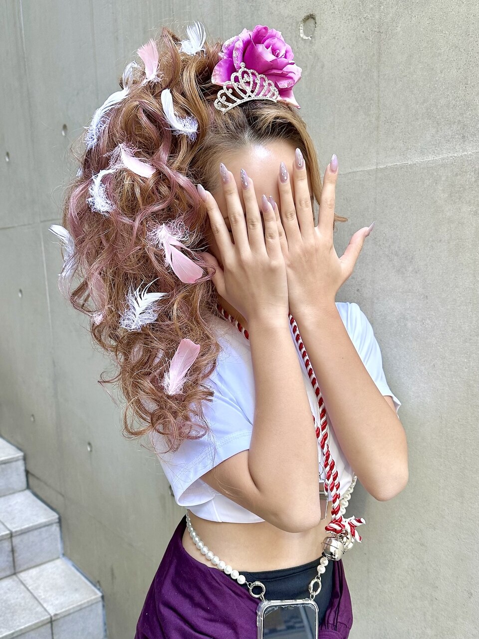 デカリボン　JK 盛り髪 紫 デカリボン 3個セット 盛り髪 JK 紫 デカリボン 盛り髪 リボン