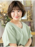ウルフパーマひし形ふわふわフェザーショートa川口20代30代40代
