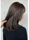 30代40代赤みのないオリーブベージュ髪質改善水光肌カラー