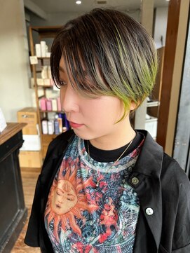 シーソー(SEE SAW) バング長めショートスタイル&無造作カラー