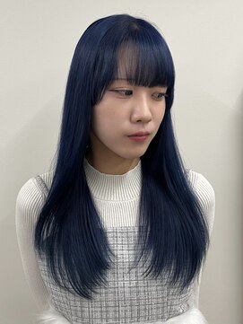 ナンバー アンフィール 渋谷(N° anfeel) 艶髪×ネイビーカラー