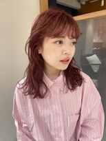 ラミエ バイ メルト 吉祥寺(lamie by melt)&nbsp;小川/ブリーチなしwカラー癖毛カットピンクラベンダーパーマ風