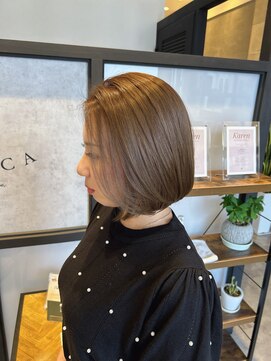 ヴィアンカ 倉敷中央通り店(Vianca) ボブ/内巻きボブ/韓国ボブ/ミルクティーベージュ/ダブルカラー