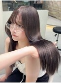 レイヤーカット小顔に見せるヘア/韓国ヘア/髪質改善/福岡/天神
