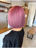 ピンク × 20代韓国ボブ