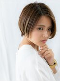 大人美人ツヤ髪ハイライト韓国小顔補正カットe古河20代30代40代