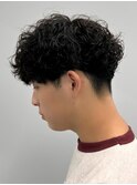 ツイストスパイラル/メンズ/学割/フェザーパーマ/センターパート