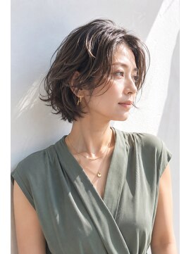 アッシュ 学芸大学店(Ash) ショートボブ/大人女性/グレージュ/髪質改善/白髪ぼかし