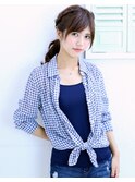 【アレンジ】簡単アレンジ編み込みポニーテール
