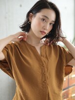 ナオシ エリアツー 北大和店(nao c area2)&nbsp;ニュアンスバングの大人ボブ