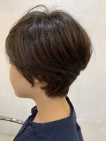 マーズソレイユラモード(mars soleil la mode) 大人可愛い20代30代40代黒髪前下がり丸みハンサムショート◎