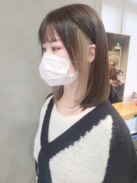 エリマ 調布(elima) 大人ロブ/ハイライト/インナー/イルミナカラー/ベージュ[調布]