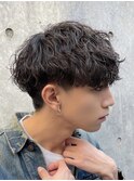 波巻きスパイラルツイストスパイラル無造作パーマメンズヘア☆