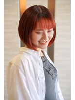 ムゥフ ヘアーアンドアイラッシュ(mouf hair&eyelash)&nbsp;ボブ×フェイスフレーミングオレンジ